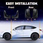 Mud Flaps Splash Guards for Tesla Model Y (2020-2025)