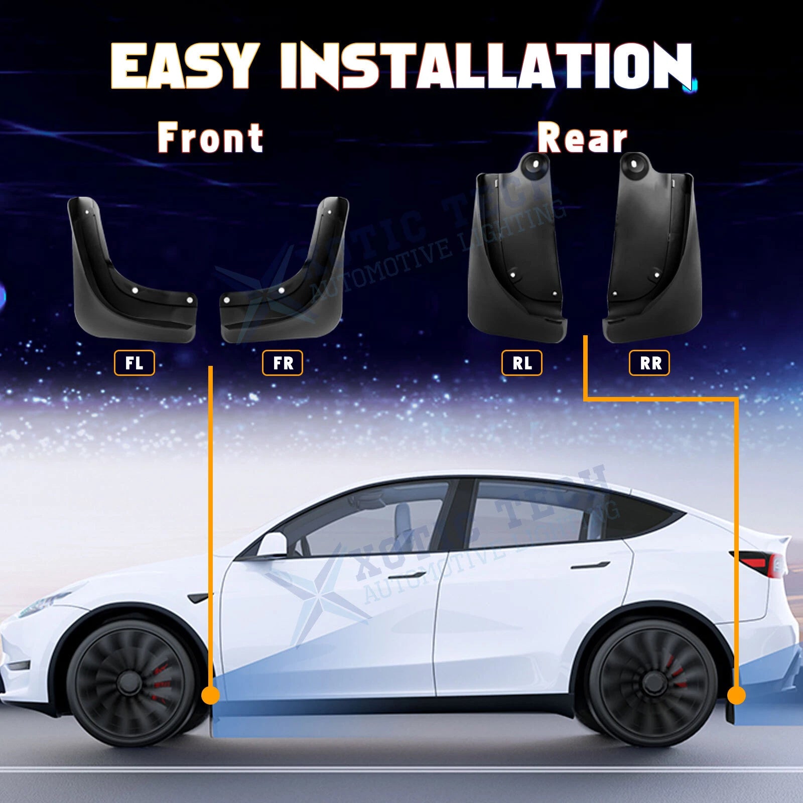 Mud Flaps Splash Guards for Tesla Model Y (2020-2025)