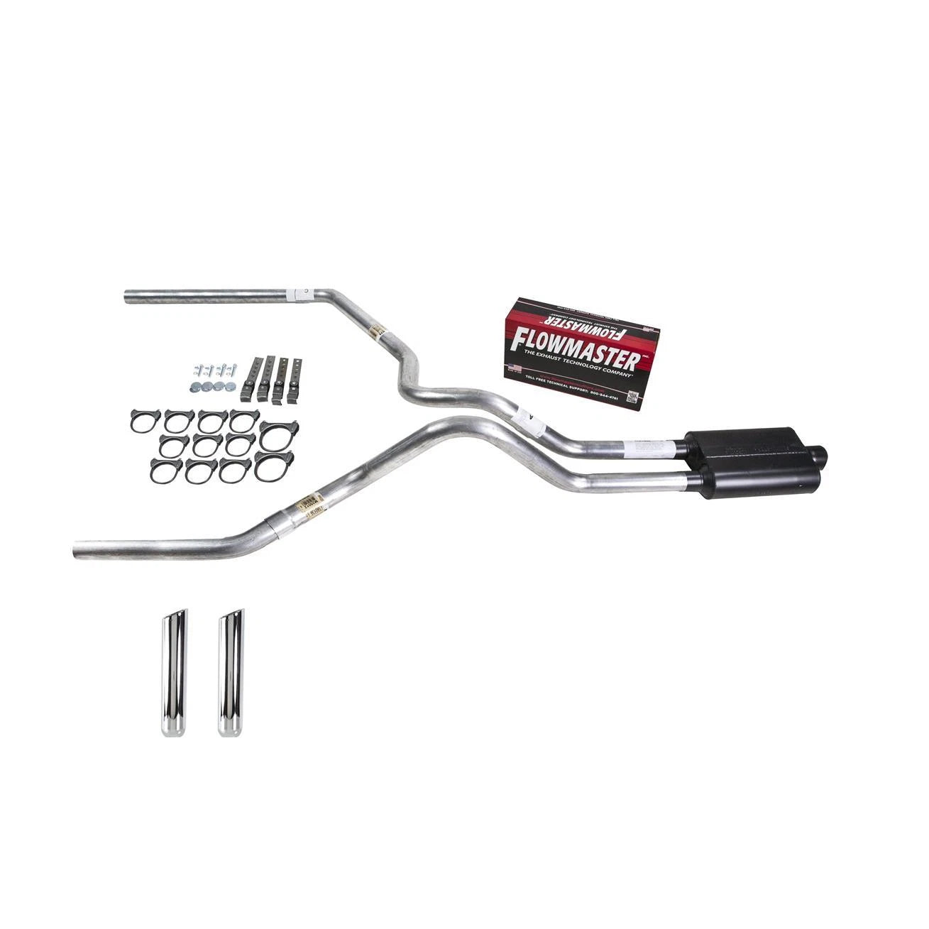 Dual Exhaust MA Pipe for F150 (1987–1994) - Flowmaster Super 44 RW Tip