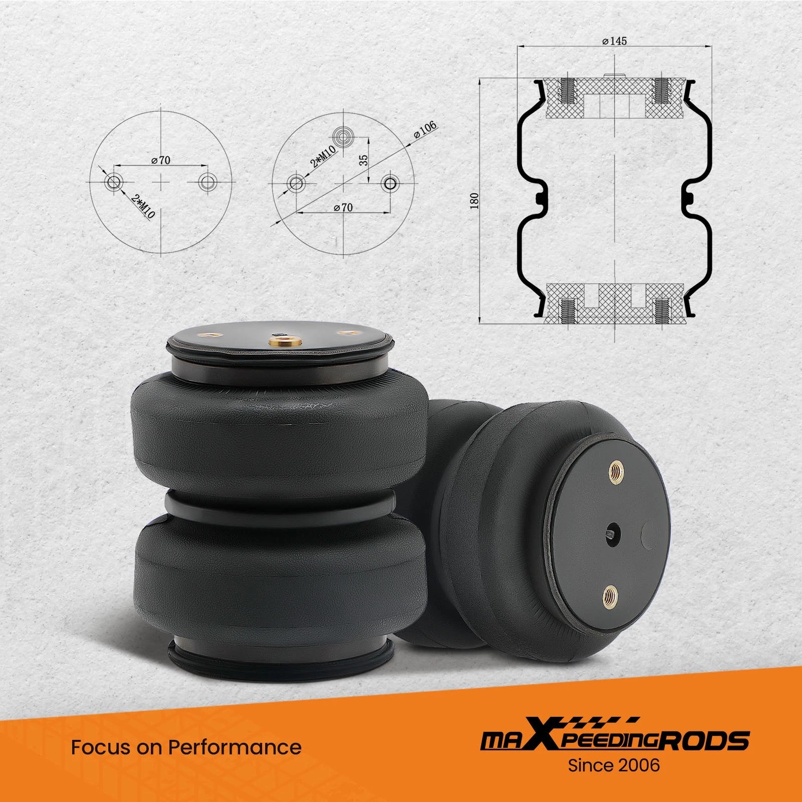 Air Suspension Spring Kit for Dodge Ram 2500 3500 (2003-2010)