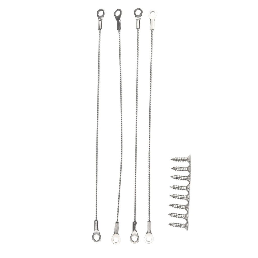 Set of 4 Stainless Steel Cabinet Restrictor Cables Adjustable