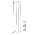 Set of 4 Stainless Steel Cabinet Restrictor Cables Adjustable