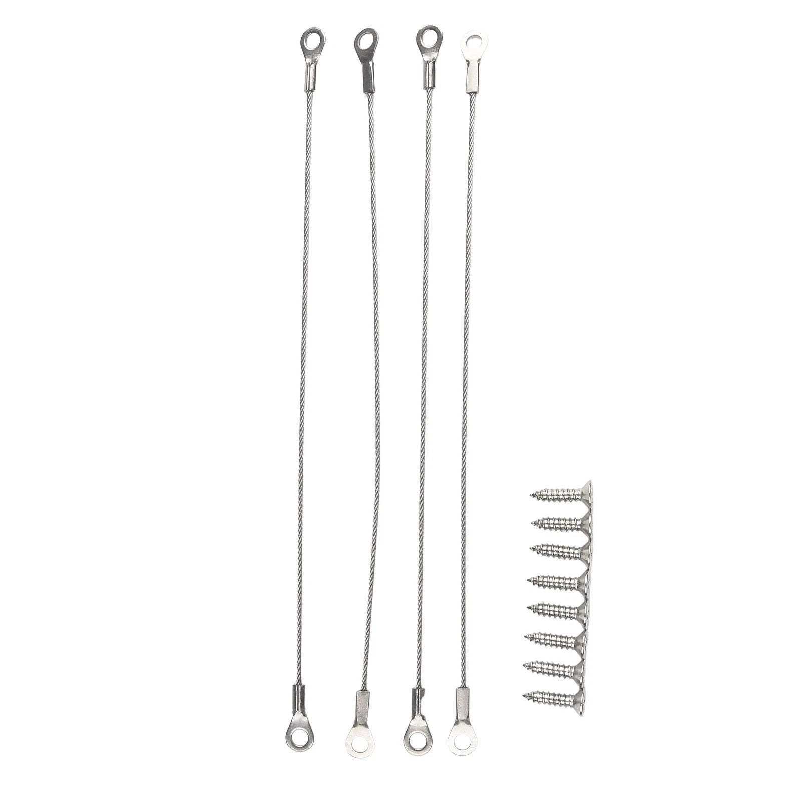 Set of 4 Stainless Steel Cabinet Restrictor Cables Adjustable