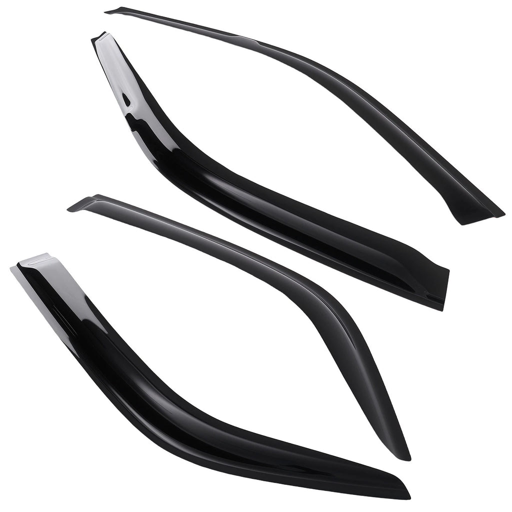 Window Deflectors Set of 4 for Honda Civic Sedan (1992–1995) Black Adhesive