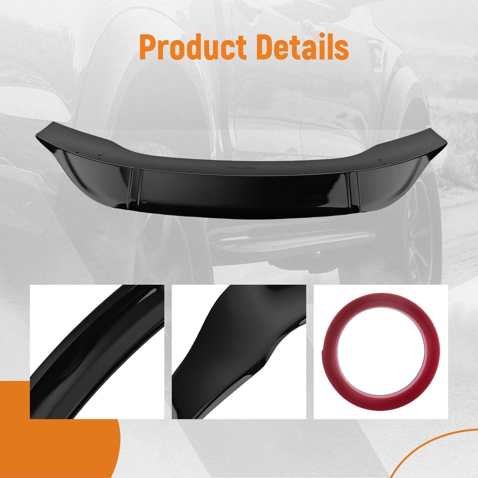 Trunk Wing Spoiler Lip for Toyota Corolla (2020–2024) Gloss Black ABS