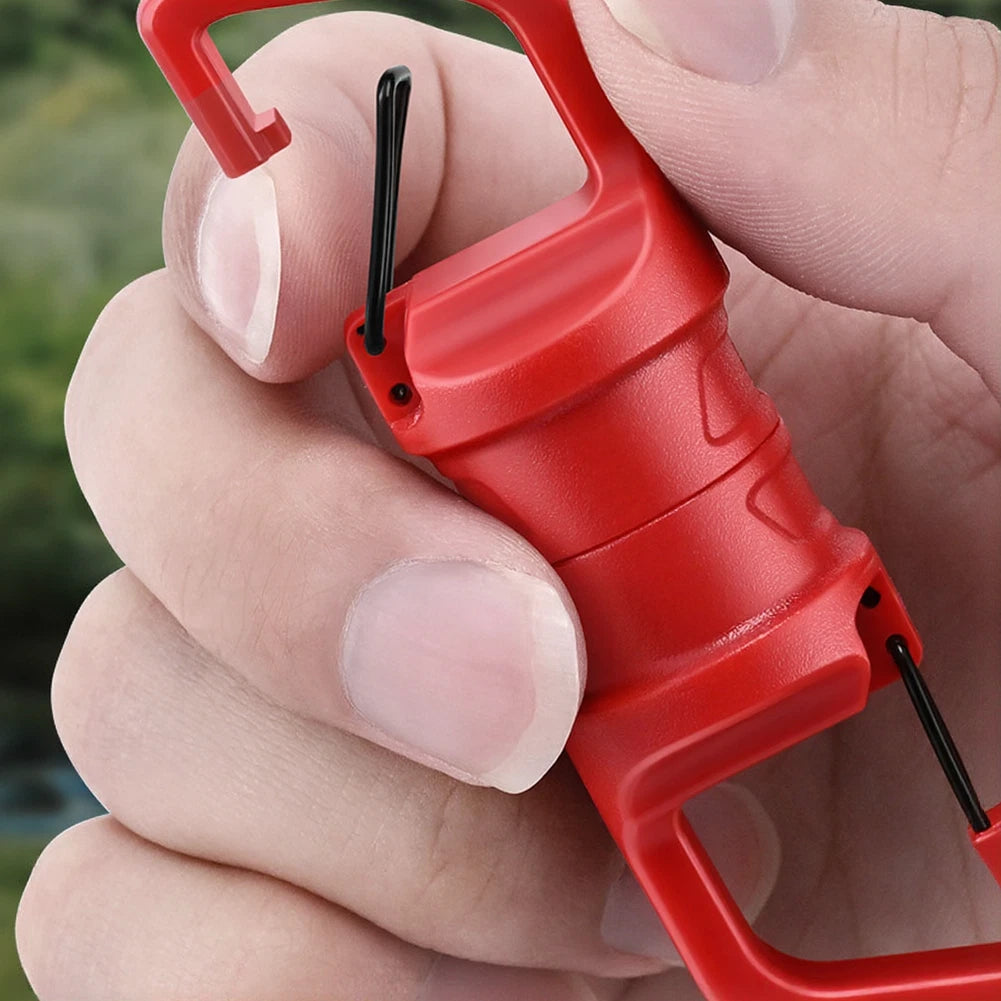Outdoor Magnetic Snap Hook for Fishing Gear Retractable Coiled Lanyard