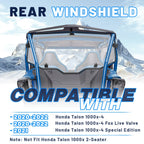 Clear Rear Windshield for Honda Talon 1000X-4 (2020–2023)