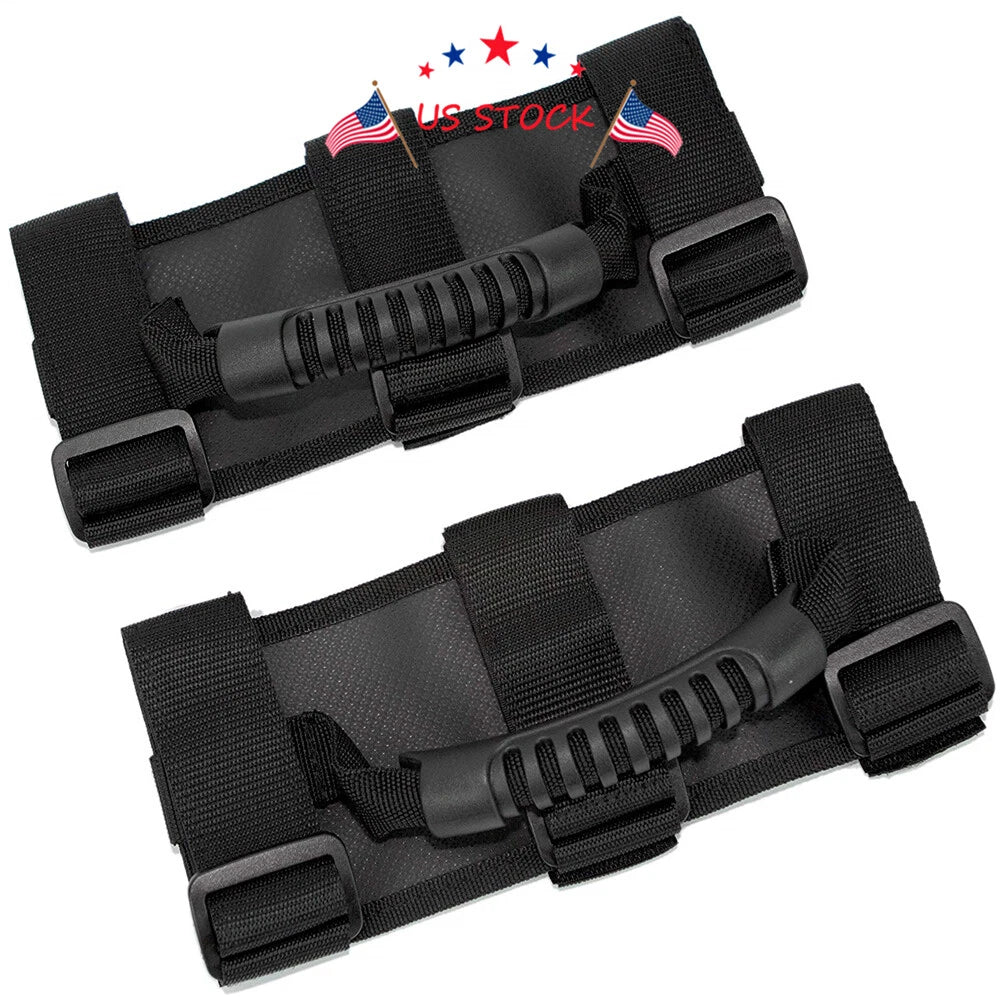 Pair Roll Bar Grab Handles for Jeep Wrangler (TJ JK CJ YJ)