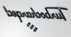 Chrome Metal Script Emblem Turbocharged Style Universal Fit for All Vehicles (All Years)