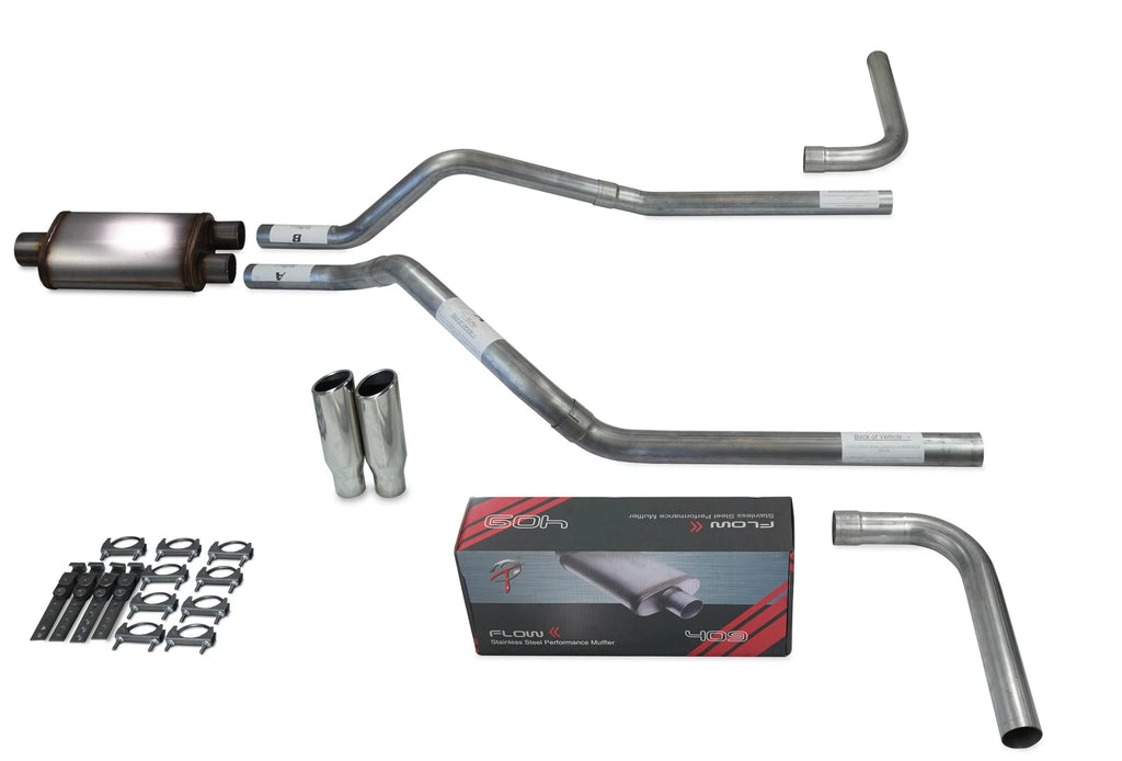 Dual Exhaust Kit for Chevy Blazer (1992–1994) - 2.5" Flow II, Side Exit