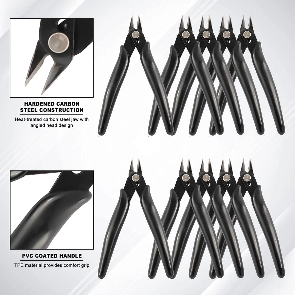 10pcs Electrical Cutting Wire Cable Cutter Side Snips Pliers Tool