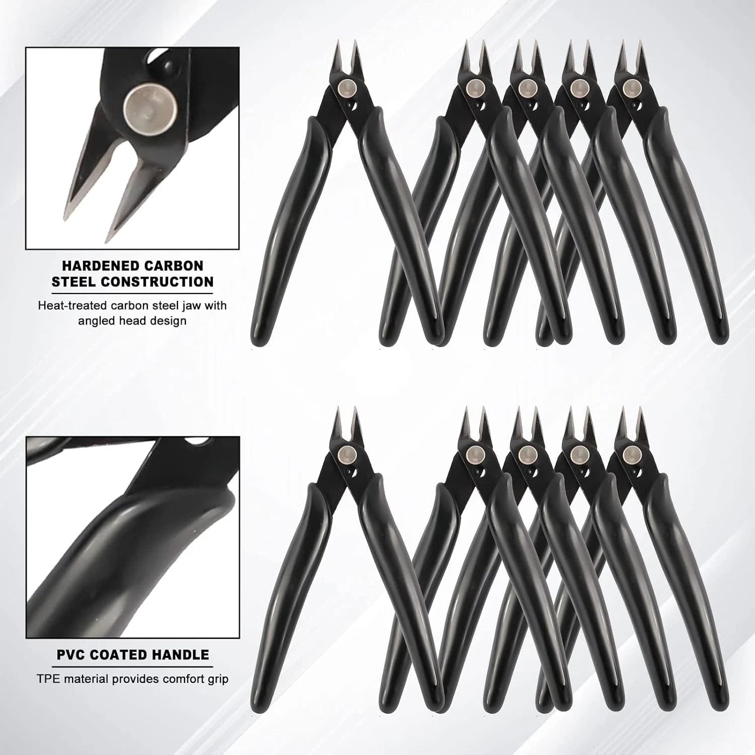 10pcs Electrical Cutting Wire Cable Cutter Side Snips Pliers Tool