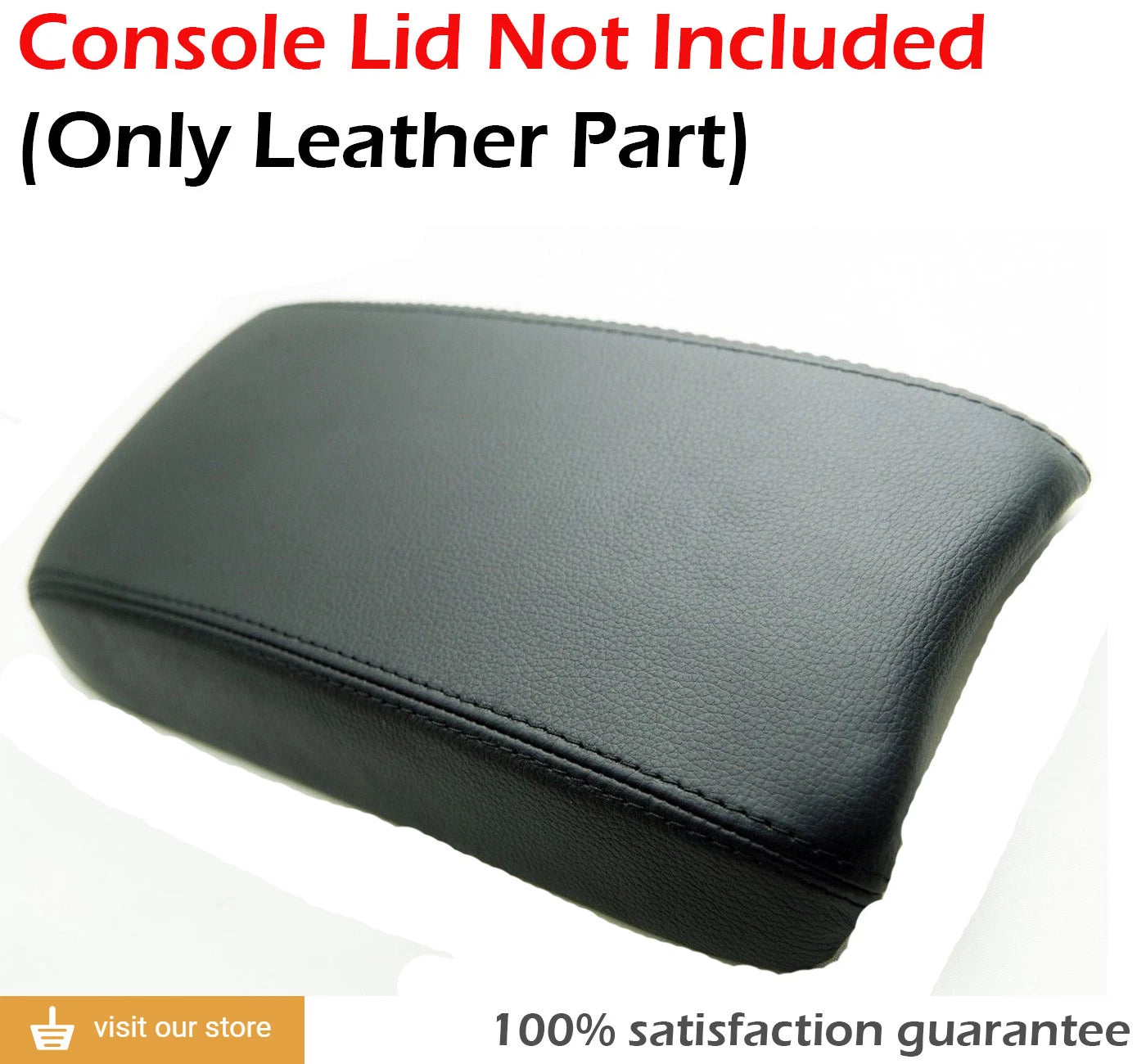 Leather Synthetic Console Armrest Cover for Honda Civic (2006–2011) Black