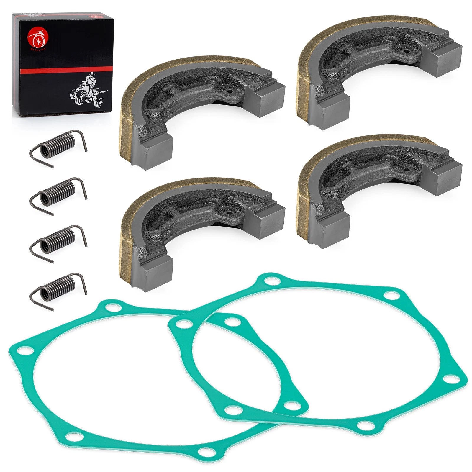 4X Brake Shoes Springs Gasket Kit for John Deere 650 670 (CH15066 CH20140)