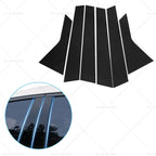 6X Black Pillar Post Cover Trim for Honda Civic Sedan (2016–2021)