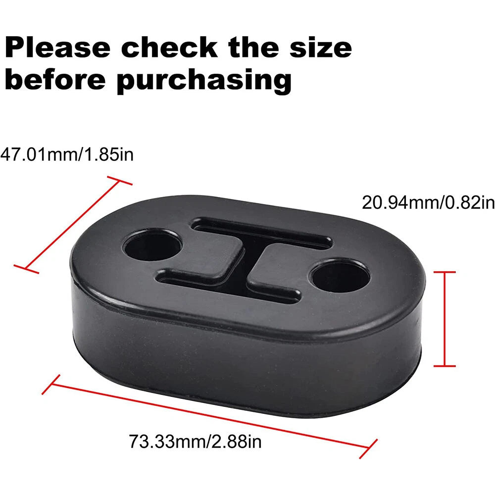 Set of 4 Rubber Muffler Exhaust Pipe Mount Brackets for Universal Vehicles