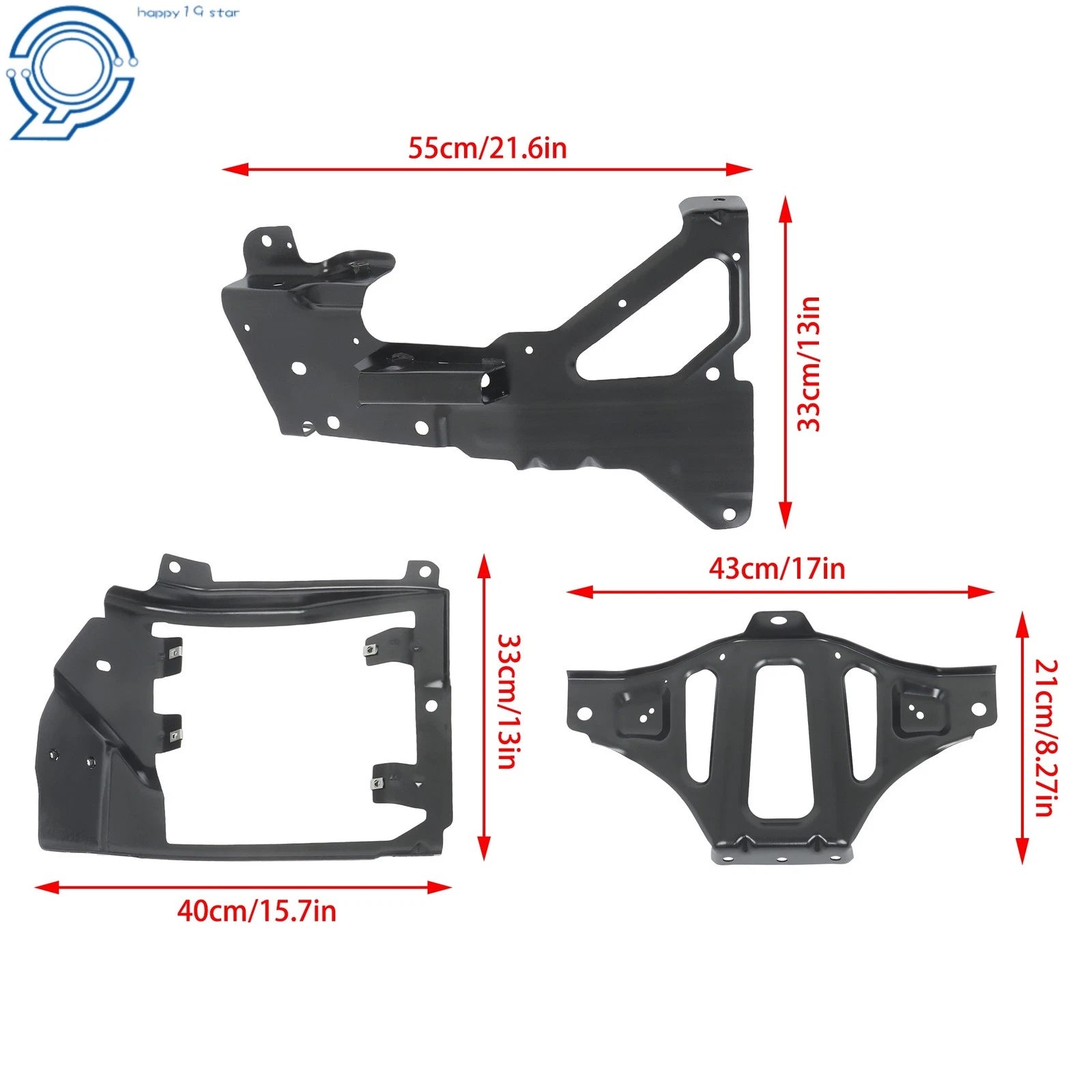 Front Bumper Support & Mount Bracket Set for Chevrolet Silverado 1500 (2016-2018)