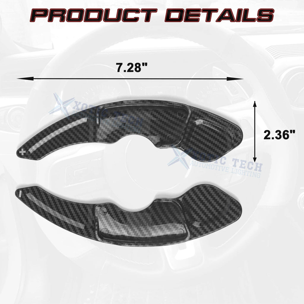 Carbon Fiber Style Steering Wheel Paddle Shifter Extension For Lexus IS (2014-2020)