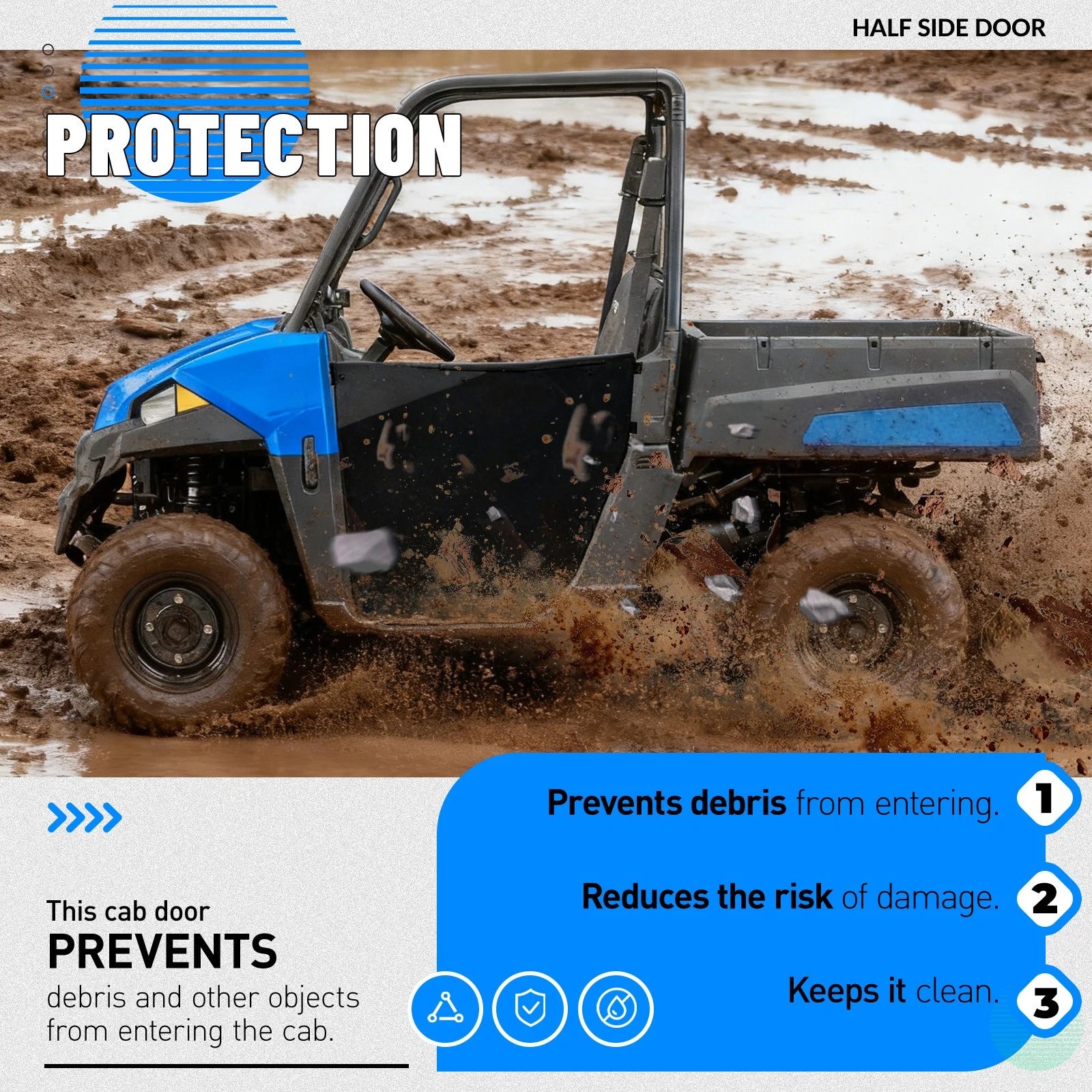 Half Door Kit for Polaris Ranger 500 570 EV ETX (2015–2022)