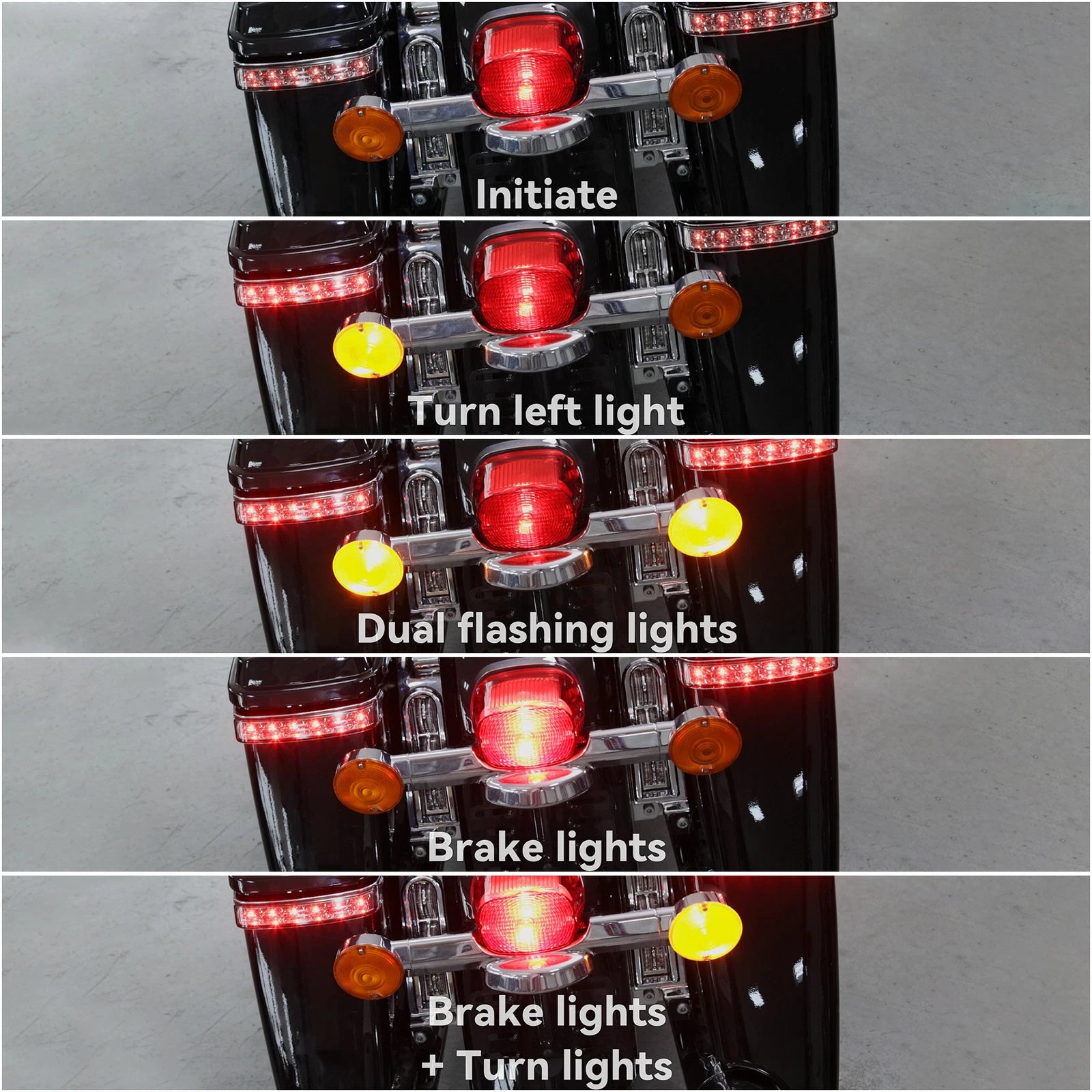Saddlebag LED Run Brake Turn Light Red Lens for Harley Road Glide FLHTK (2014–2023)