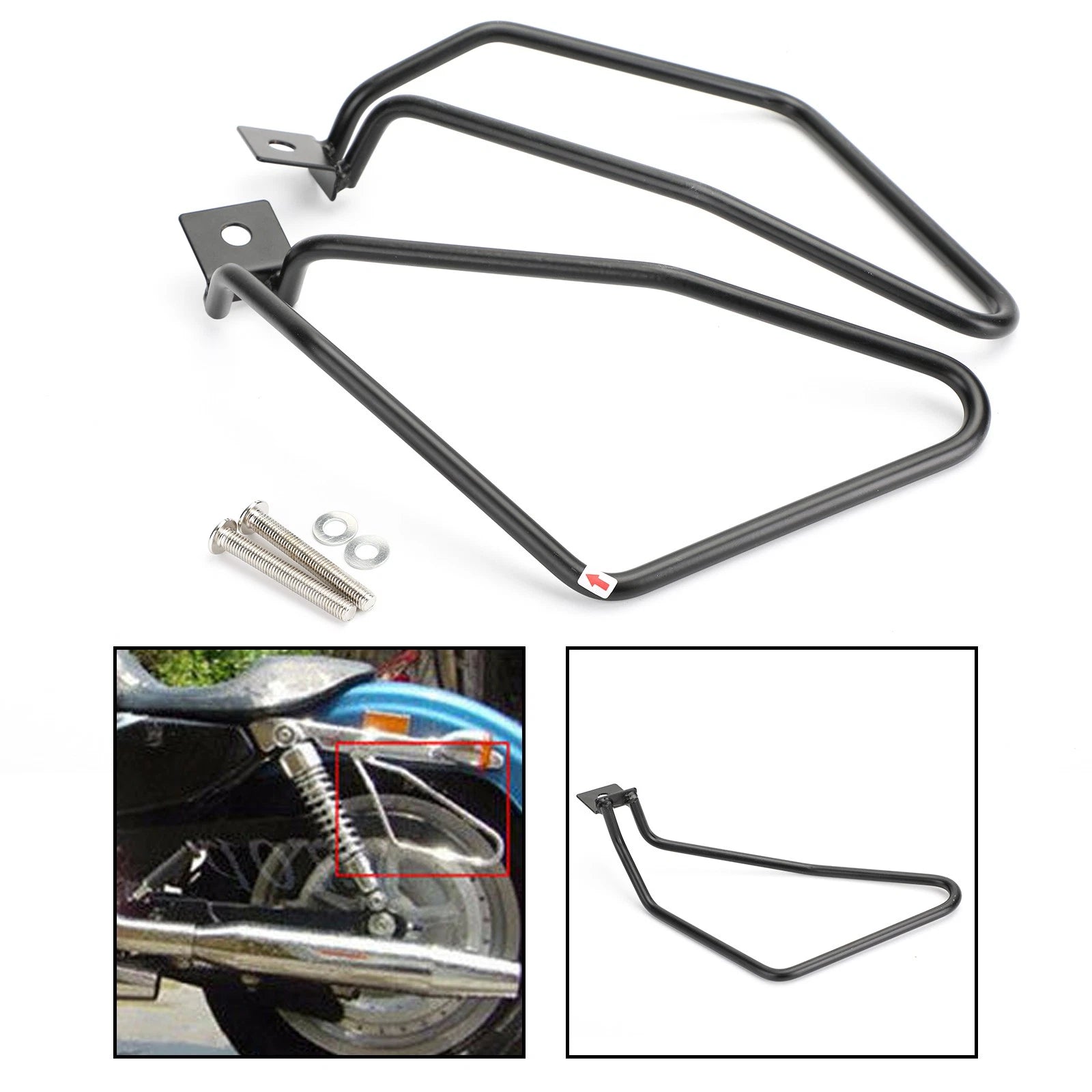 Saddlebag Support Mounting Bracket for Harley Sportster 883, Fat Bob FXDF (2004–2023)