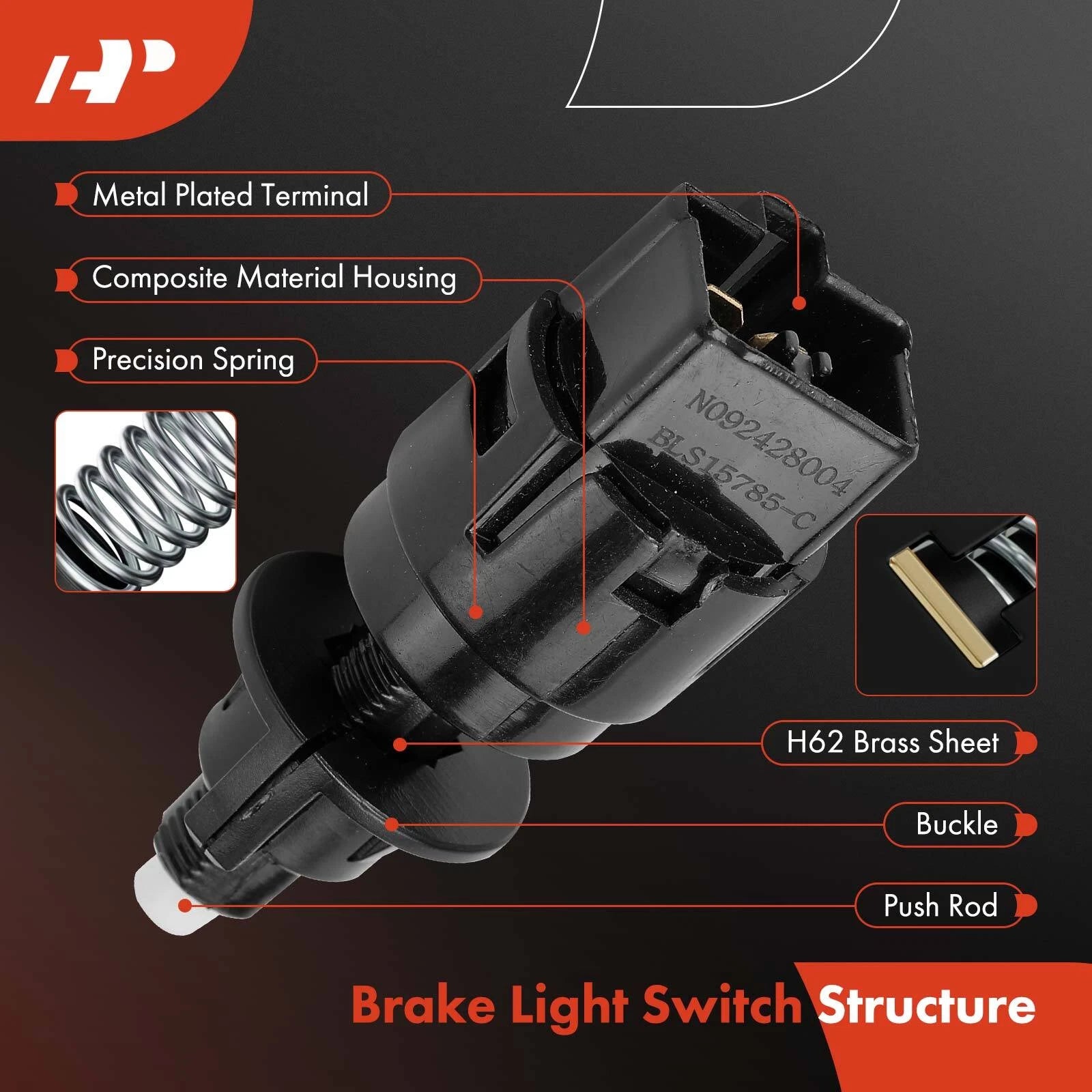 Brake Light Switch for Honda CR-V Pilot Ridgeline Acura ILX (2013–2014)