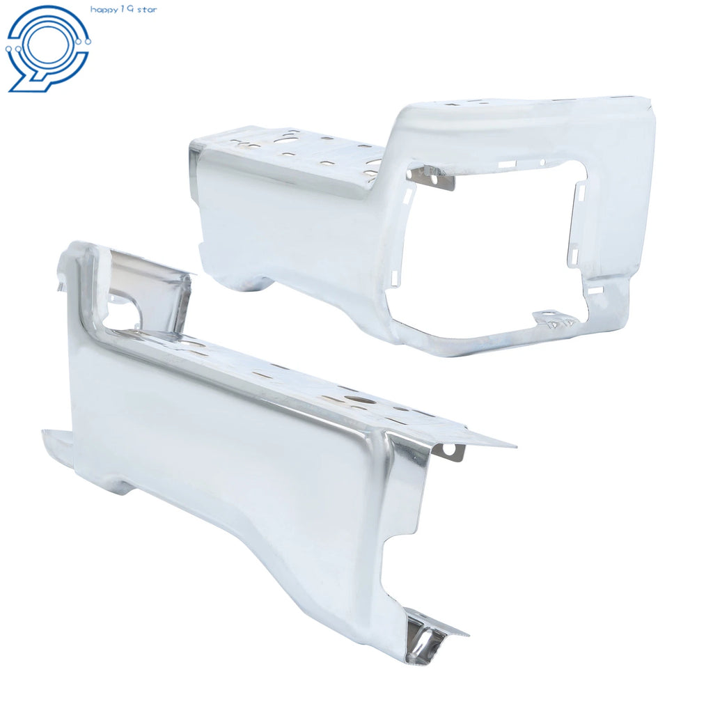 Chrome Pair Rear Back Bumper End Caps for Ford F250 F350 F450 (2023–2025)