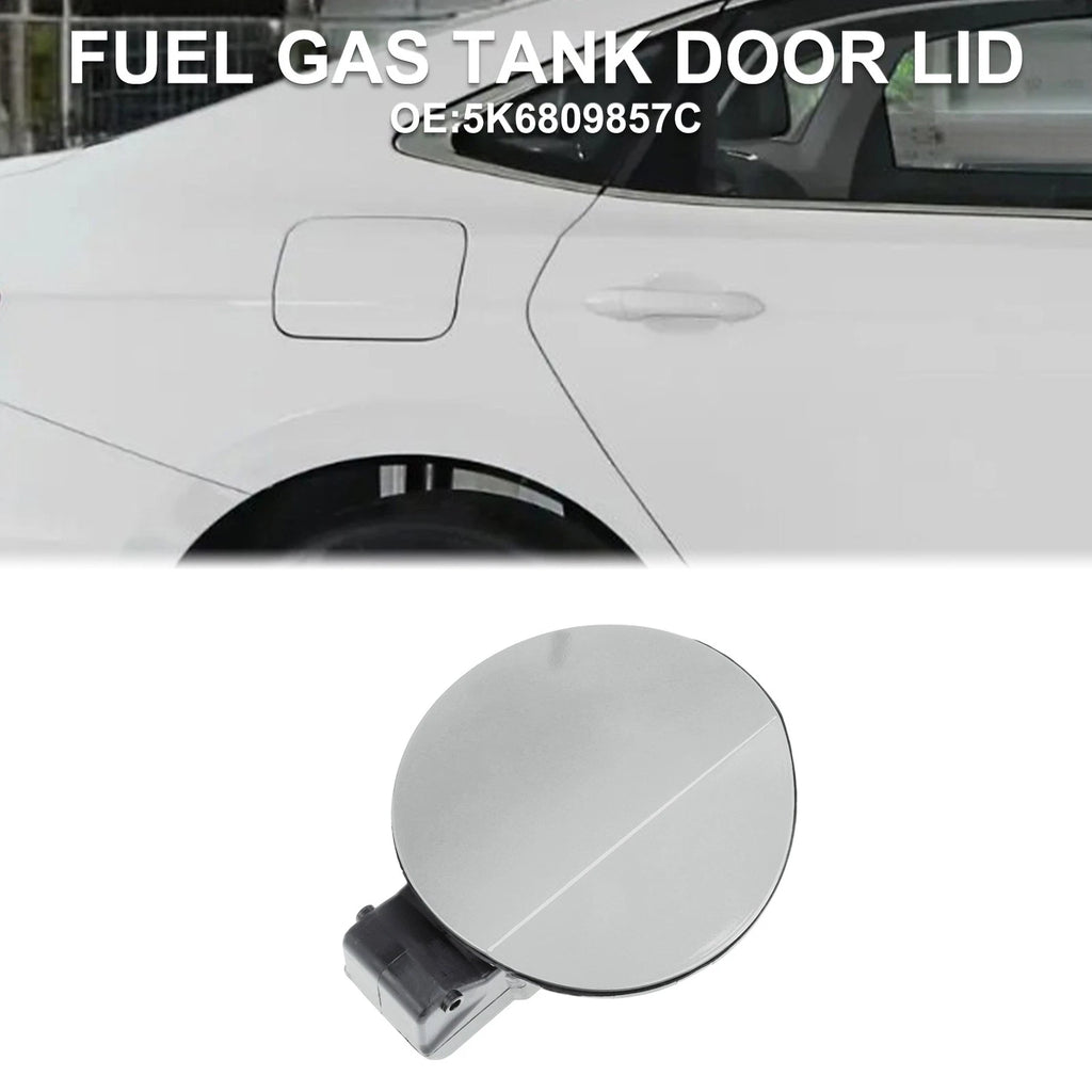 Fuel Tank Door Cap for Volkswagen Golf 6 (2010–2013) Silver Tone