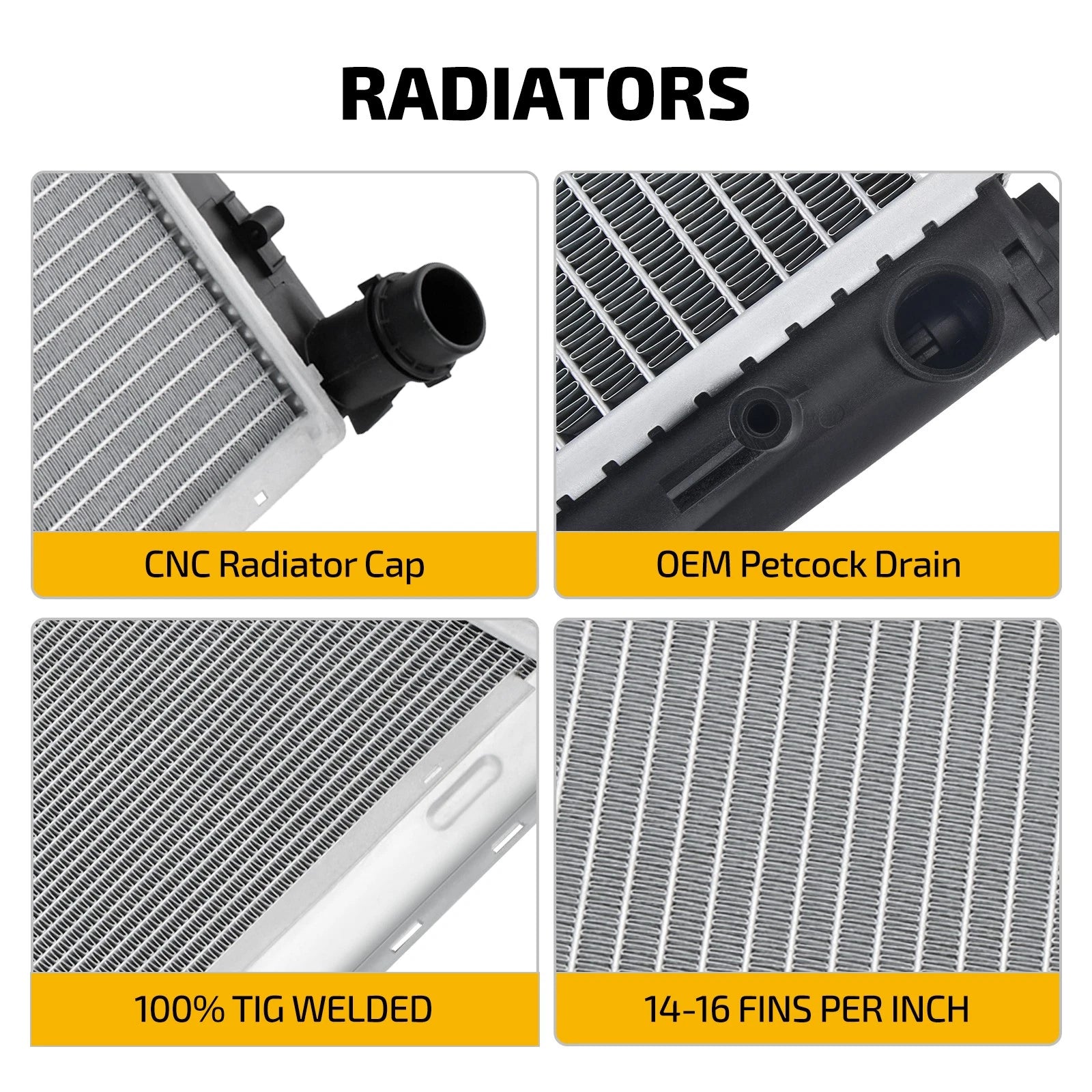 Aluminum Radiator for Chevrolet S10, GMC Sonoma (1994–2003)