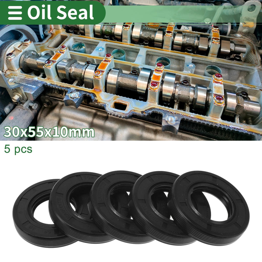 Set of 5 Oil Seal TG4 Lip Seal Ring NBR Rubber 30x55x10mm