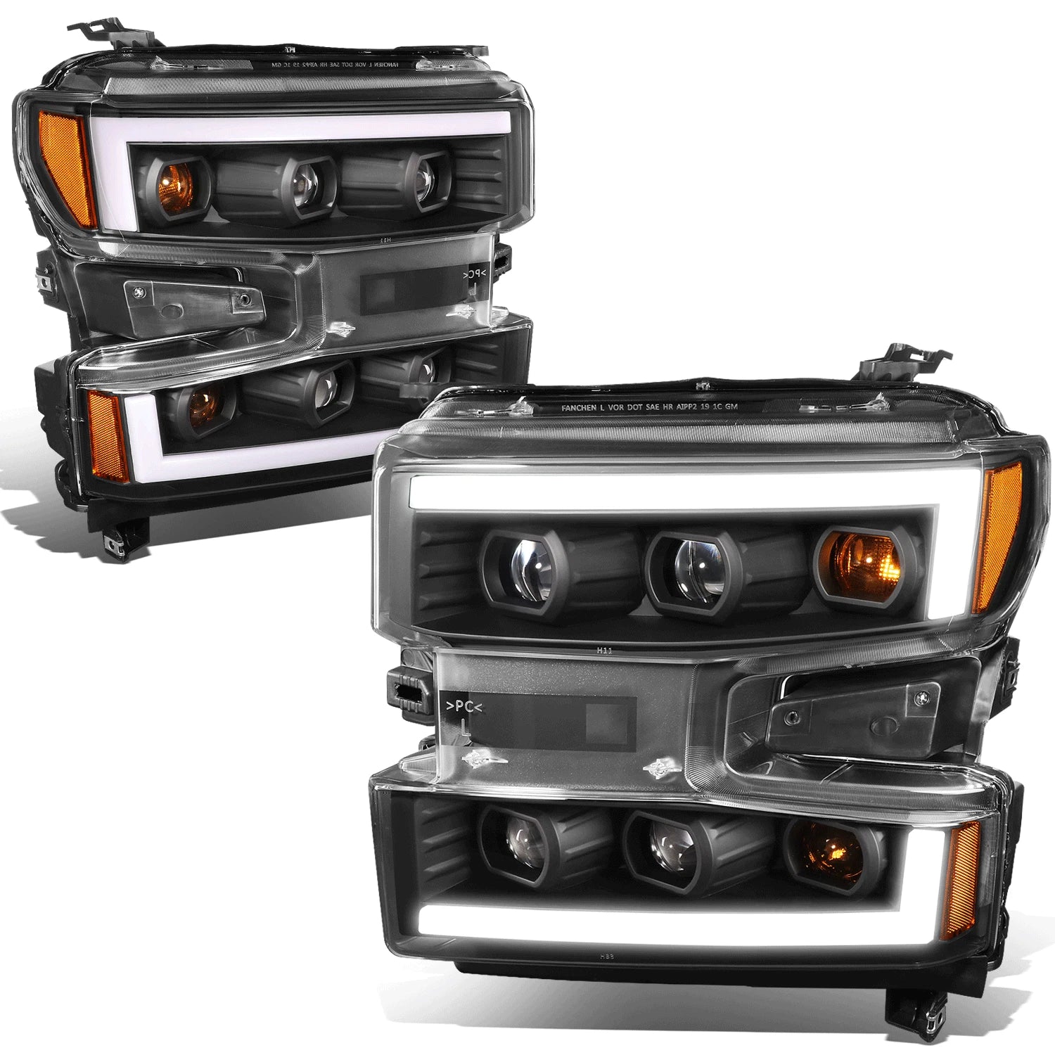 LED DRL Quad Projector Headlights for Silverado 1500 (2019–2021)