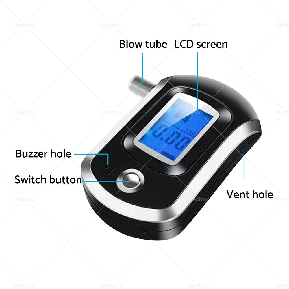 LCD Breath Tester for Universal Use (Portable Digital Alcohol Breathalyser)