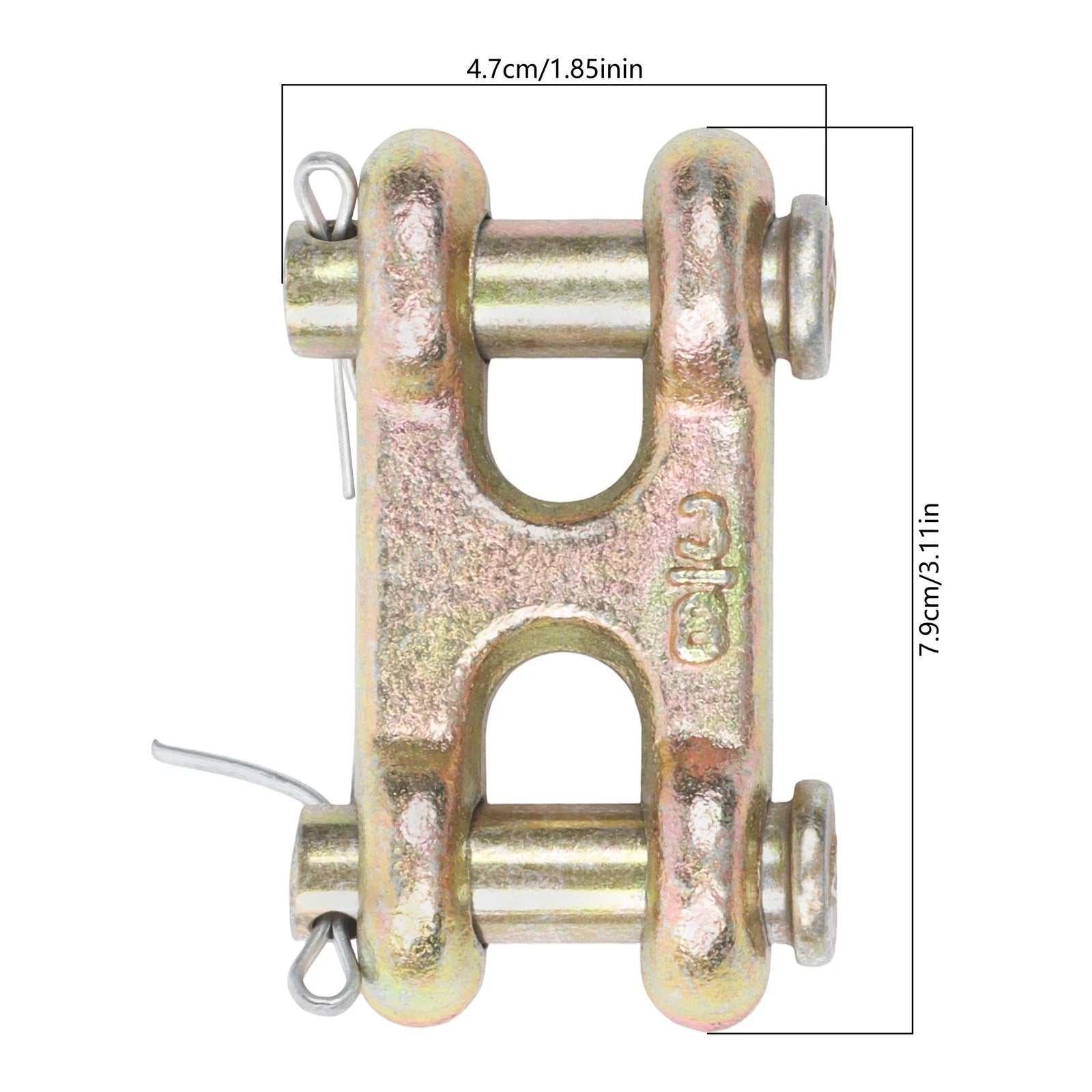 Set of 4 Double Clevis Links for Transport Chain (3/8" G70)
