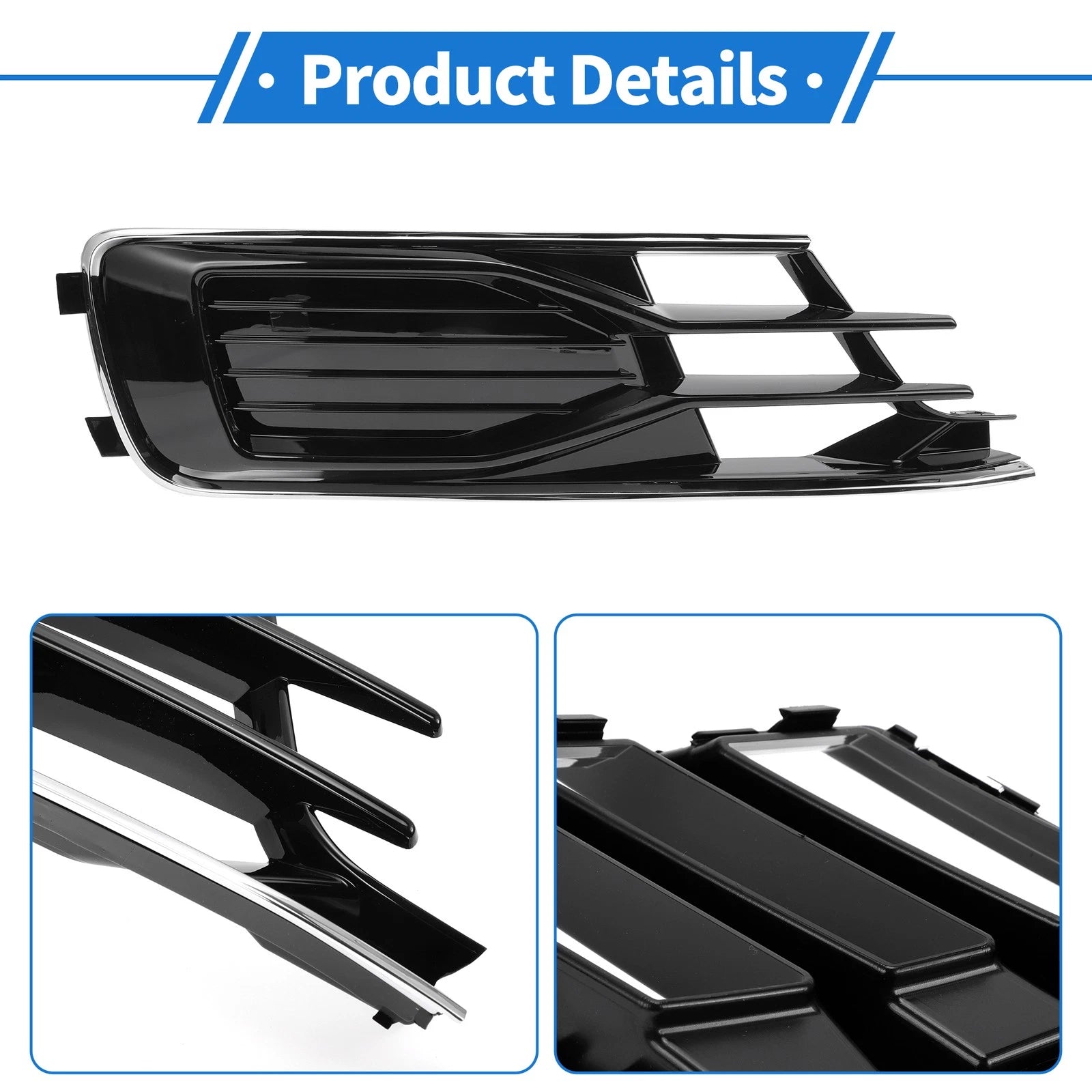 1pc Fog Light Grill for Audi A6 C7 (2014–2018) No. 4G0807682AD
