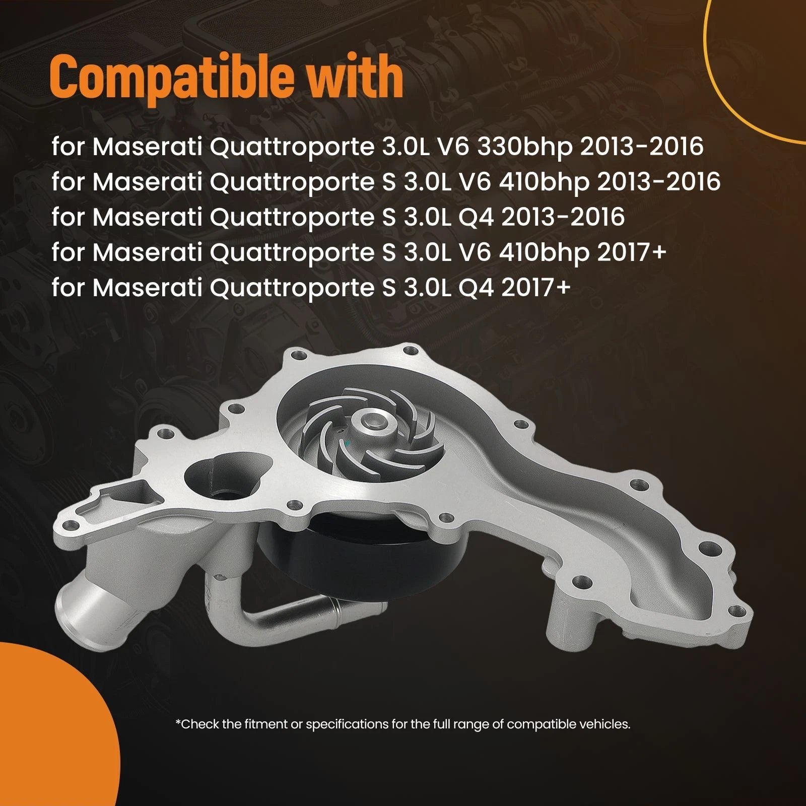 Coolant Water Pump Kit for Maserati Levante S (2017-2023)