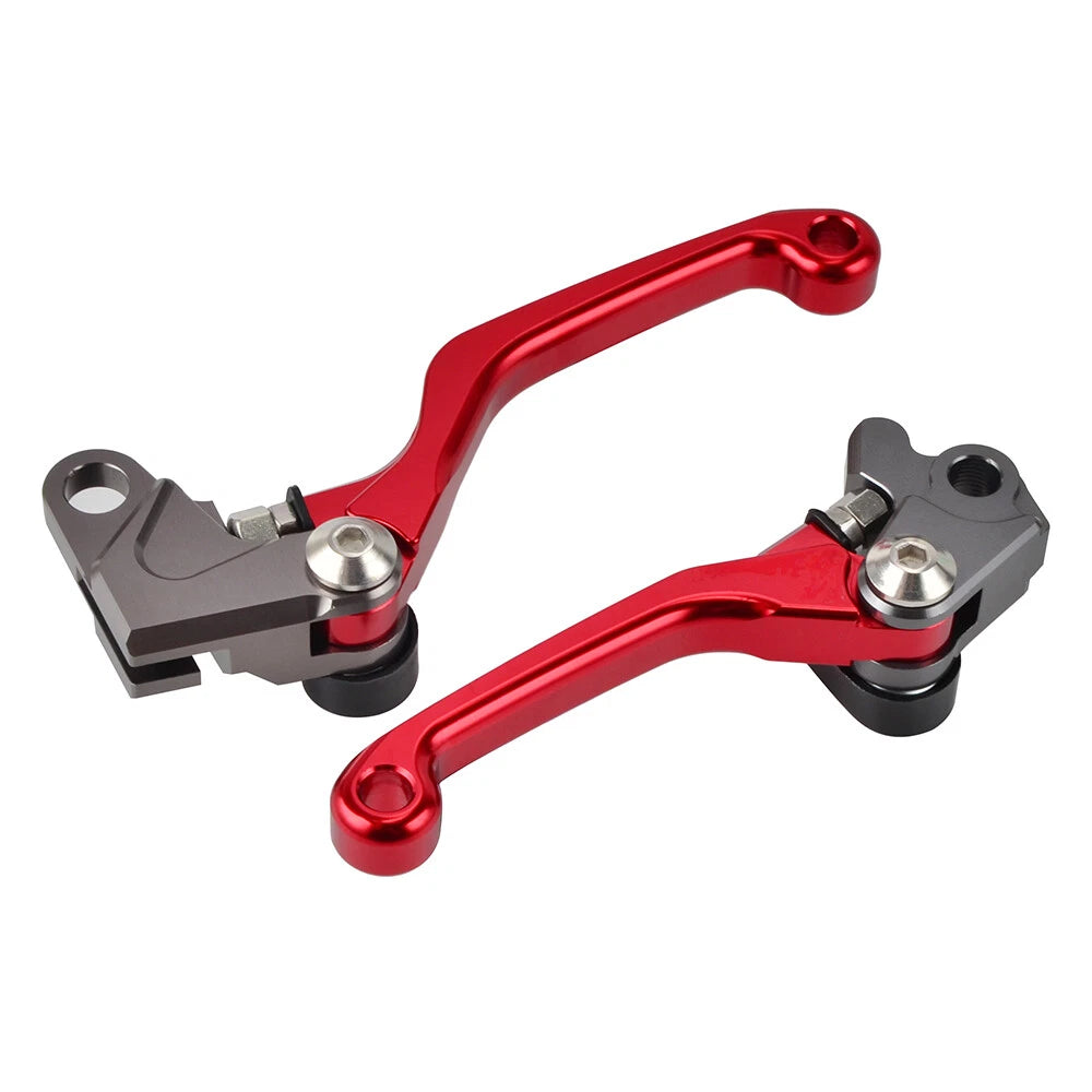CNC Pivot Brake Clutch Levers for Honda CRF150R CRF450R (2002–2018) Red