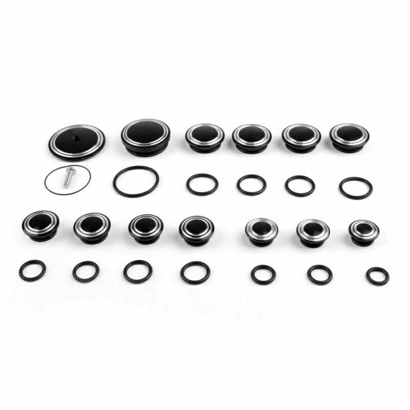 Set of 2 Frame Hole Caps for BMW R1200 R Nine T (2014–2016) Blk T9