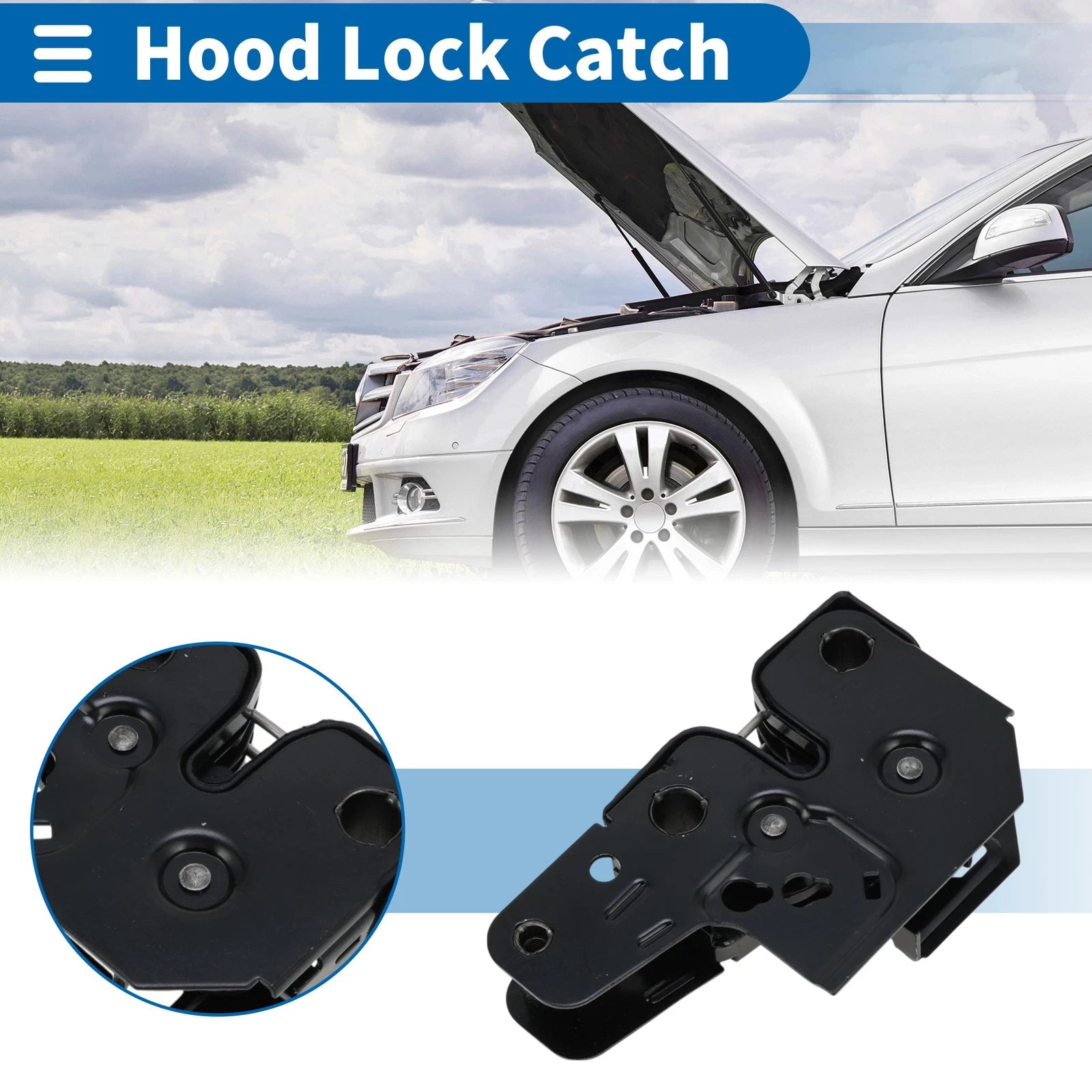 Hood Latch Assembly for Volkswagen Polo (2001–2006) No. 6Q0823509B