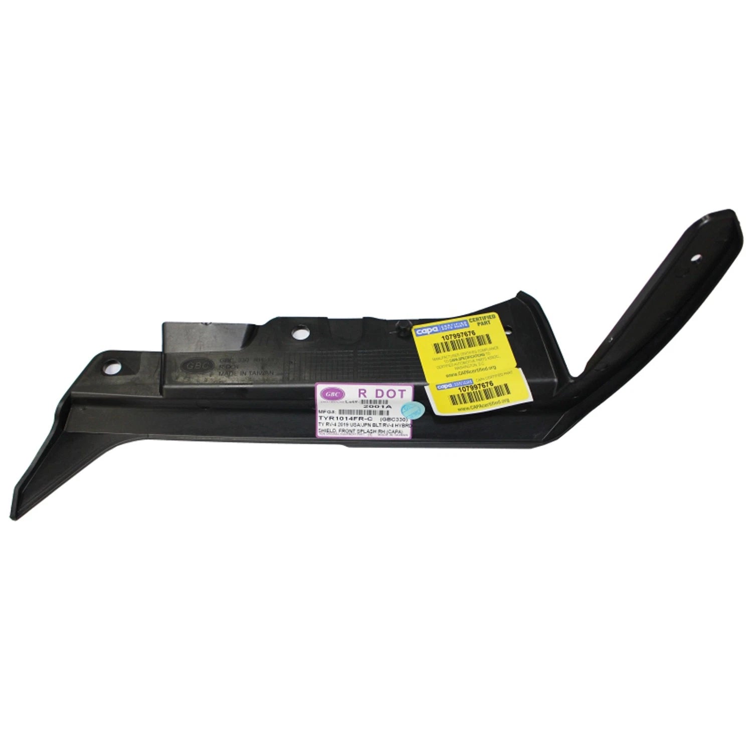 Replacement Polypropylene Front Passenger Side Fender Splash Shield