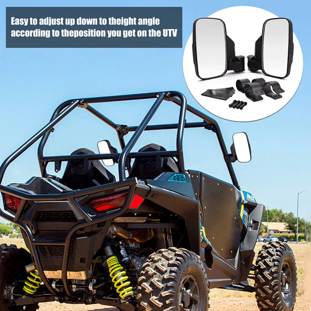 Rear View Mirror Side Mirrors for Polaris Ranger RZR XP 570 800 900 1000