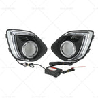 Pair Front Fog Light Lamp LED for Mitsubishi ASX Outlander (2013–2015)