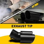 Dual Exhaust Pipe Tail Muffler Tip for Various Vehicles (Replace Kit)