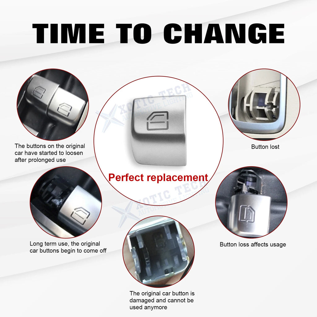 Window Switch Button Cover Front Left for Mercedes-Benz C-Class (2015-2024)
