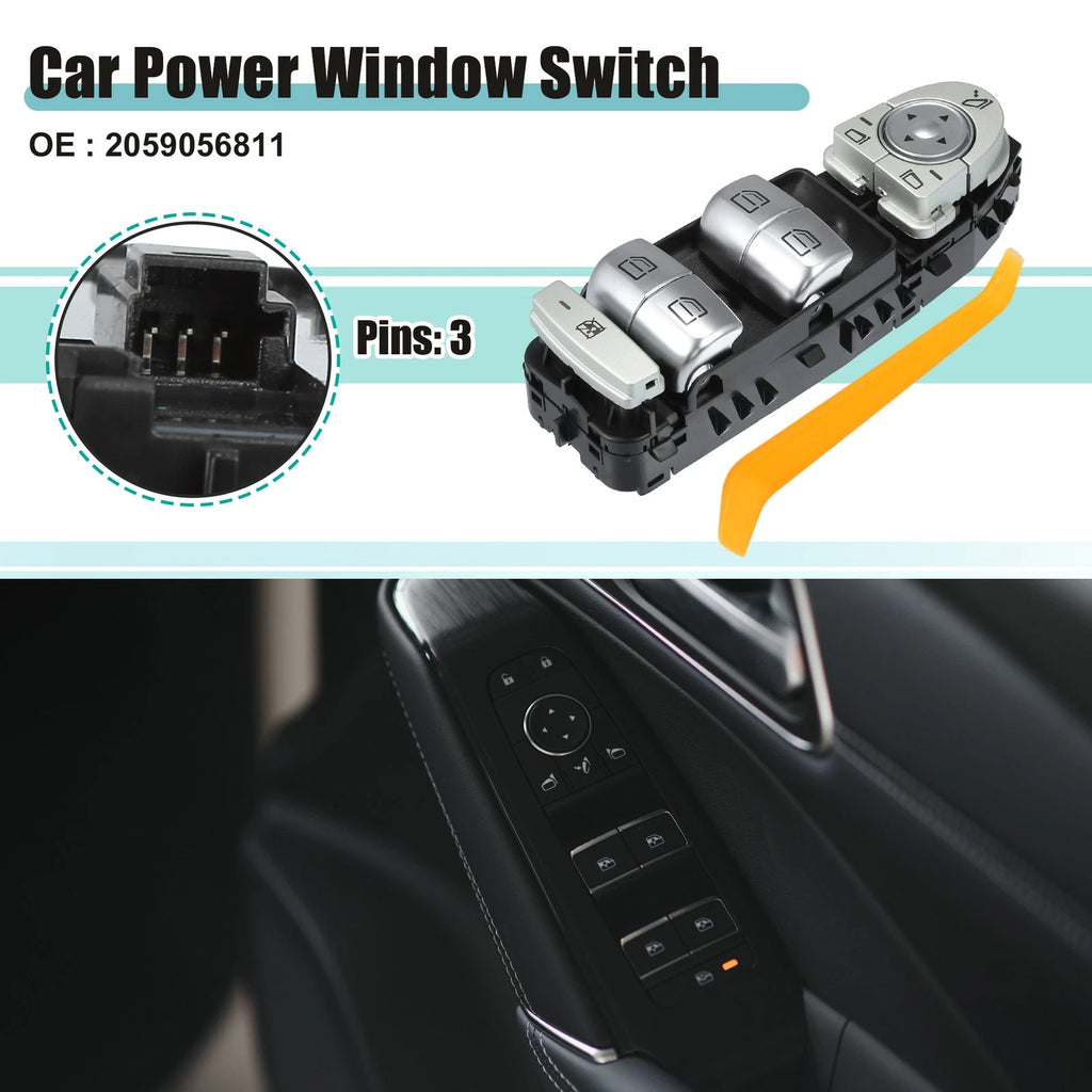 Set of 1 Power Window Switch for Mercedes-Benz GLC300 C300 (2016–2020) No.2059056811