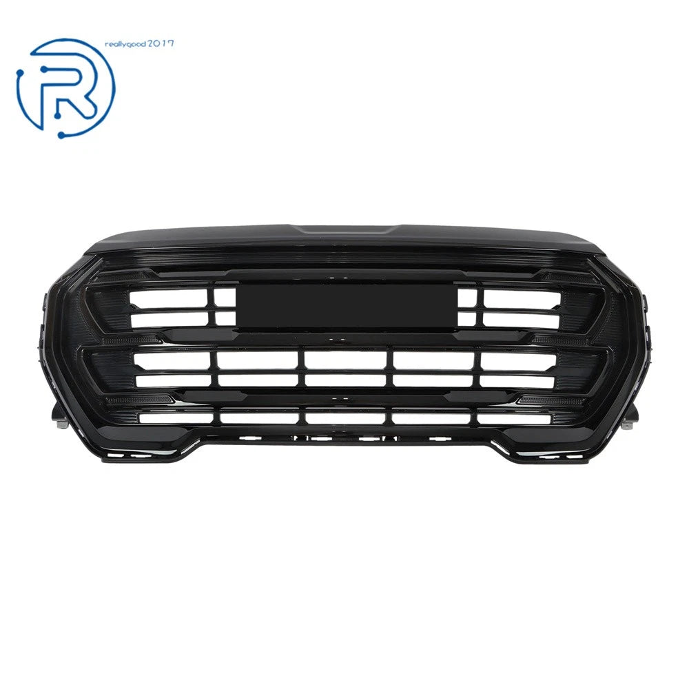 Front Bumper Grille for GMC Terrain AT4 (2022–2024) Glossy Black Plastic