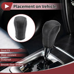 1 Pc Gear Shift Knob Cover for Mazda CX-5 (2013–2014) Black Gray Faux Leather