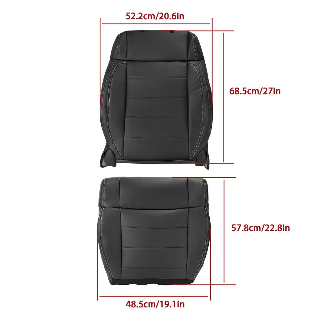 6pcs Seat Cover Set + Foam for Jeep Wrangler (2007–2012) Black