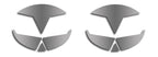 Adhesive Emblem Inserts Stainless Front Rear for 1997-2004 Chevy Corvette C5