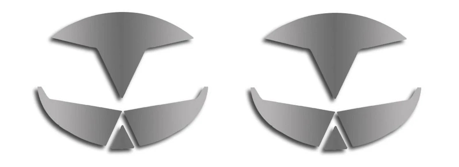 Adhesive Emblem Inserts Stainless Front Rear for 1997-2004 Chevy Corvette C5