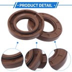 2X Oil Seal Rotary Shaft Seal for Various Models (25x45x7mm) FKM Rubber